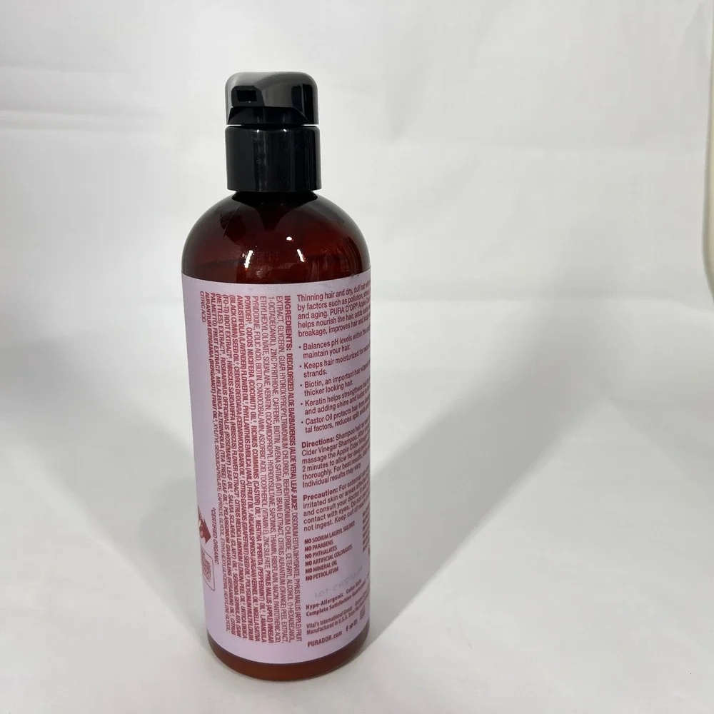 Pura D'or Apple‎ Cider Vinegar Shampoo & Conditioner Set 16 fl oz Sulfate-Free,